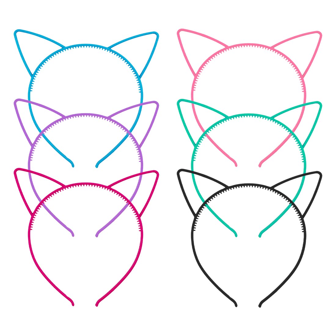 XPEX Paquete de 6 Diademas de plástico para Mujer, Diademas Unisex Antideslizantes, Diademas para niñas para Deportes, Fitness, Maquillaje Diario y Fiesta