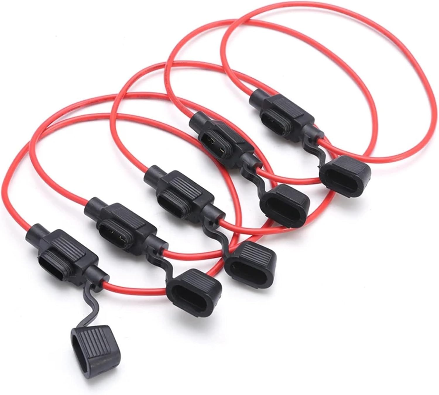 5Pcs 14AWG Car Mini Fuse Box Blade Type in Line Fuse Holder Waterproof for 2V 30A Car Motorcycles Wire Cutoff Switch Socket