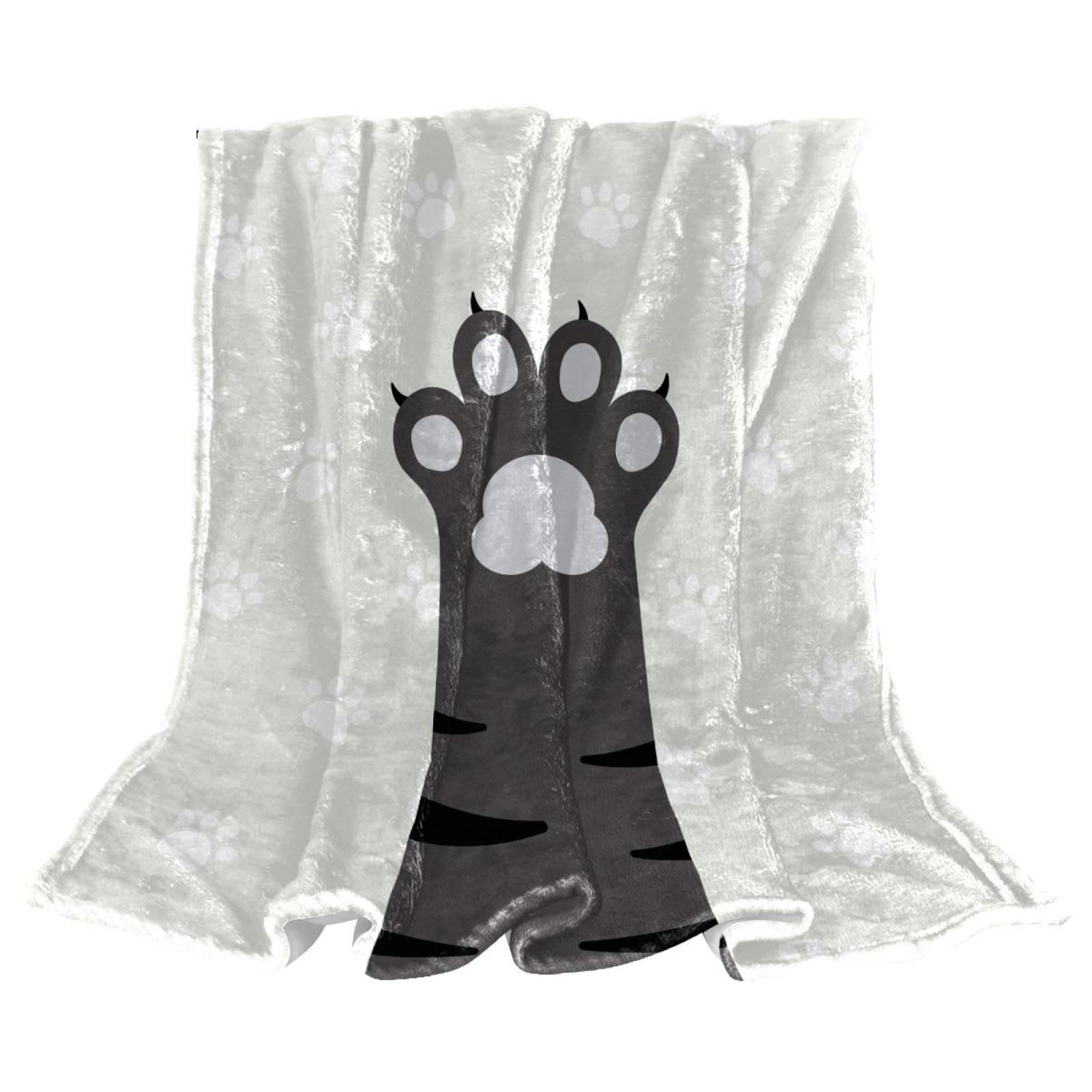 Couverture polaire patte de chat pour un jeté de canapé microfibre douillet lors des soirées d'hiver