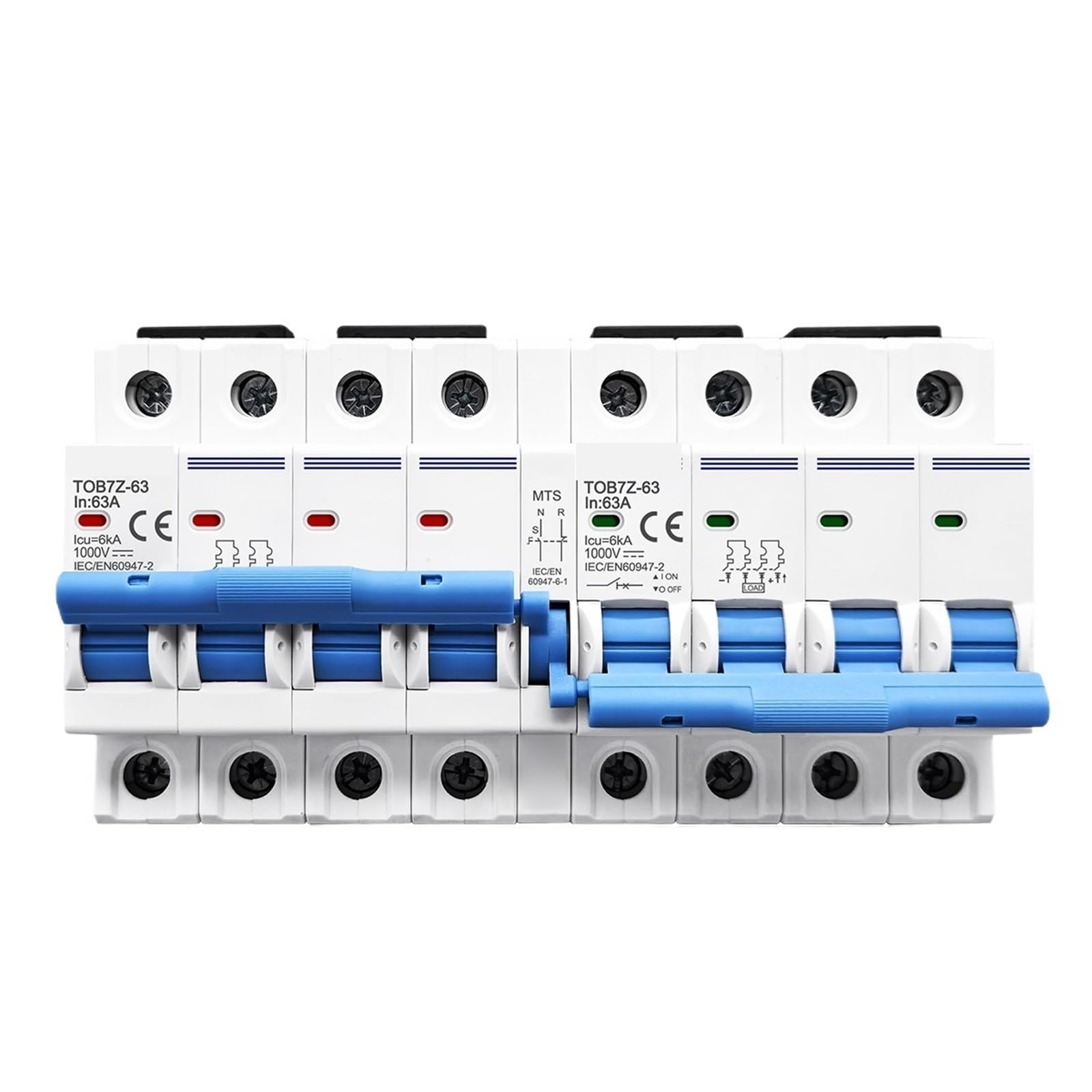 Interrupteur de transfert manuel double alimentation 4P 63A MTS - 7