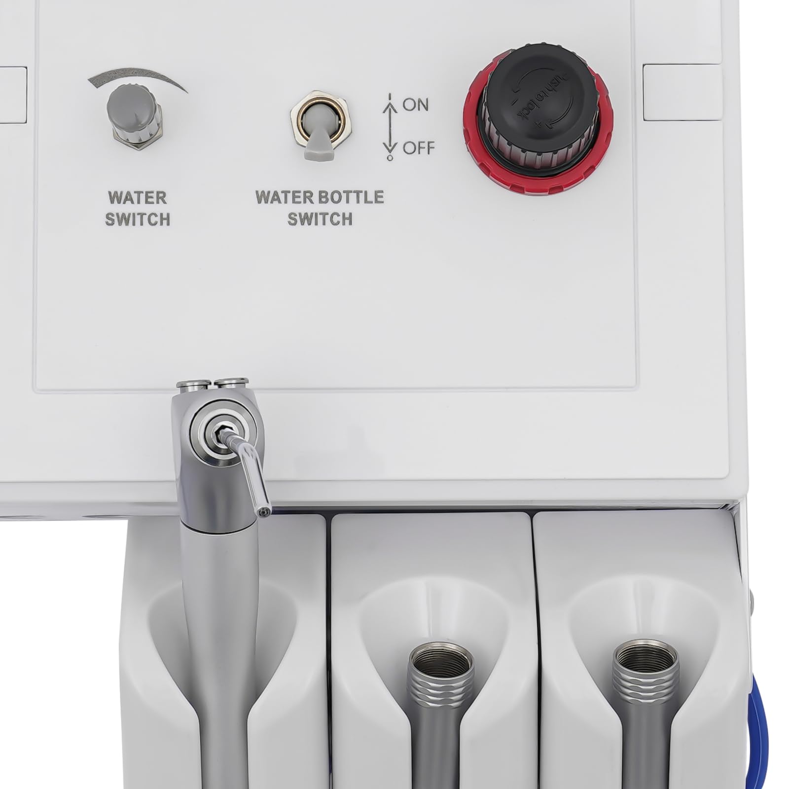 Turbina dentata a 4 fori, rimozione tartaro con ugello di prescissione e tubo flessibile, serbatoio dell'acqua da 600 ml e siringa tripla per studi dentistici professionali, cliniche