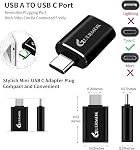 USB C à USB Adaptateur(2 Boîte), USB C Hommes à USB 3.0 Adaptateur féminin, USB Type C à USB OTG pour MacBook Pro iPad iPhone 14 13 12 et autres USBC ou Thunderbolt 4/3 Dispositifs (noir)