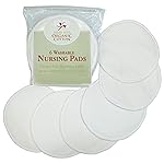 TL Care Nursing Pads Made with Organic Cotton - Soft, Breathable, Absorbent & Washable, Natural Color, 6 Count