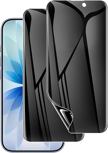 Miniatura 11 de LYWHL Paquete de 2 protectores de pantalla de privacidad para iPhone 15 / iPhone 15 Pro [como la sensibilidad táctil original], película privada