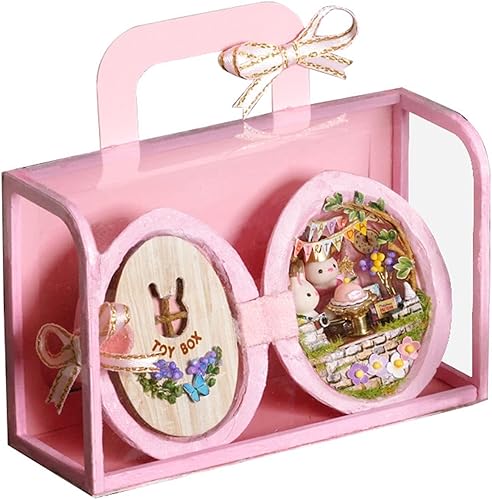 Miniatura 1 de SFTYUFS Kit de habitación de casa de muñecas en miniatura de cáscara de nogal notas estrelladas kit de casa de muñecas de diversos temas kit de