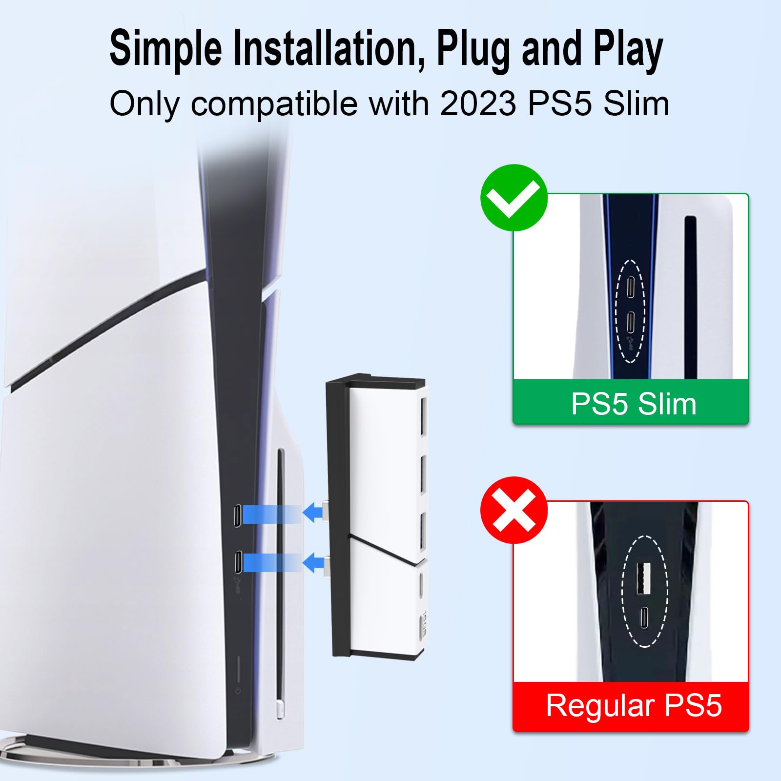 TNP Hub USB 5 Porte per Slim Edition - USB 3.0/2.0 Adattatore
