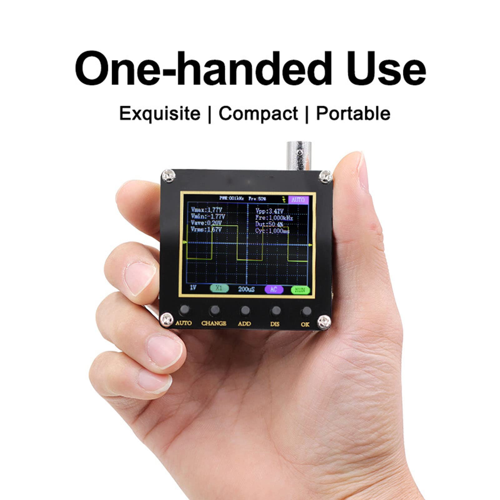 Osciloscopio digital portátil, probador de forma de onda de señal de pantalla de 2,4 pulgadas