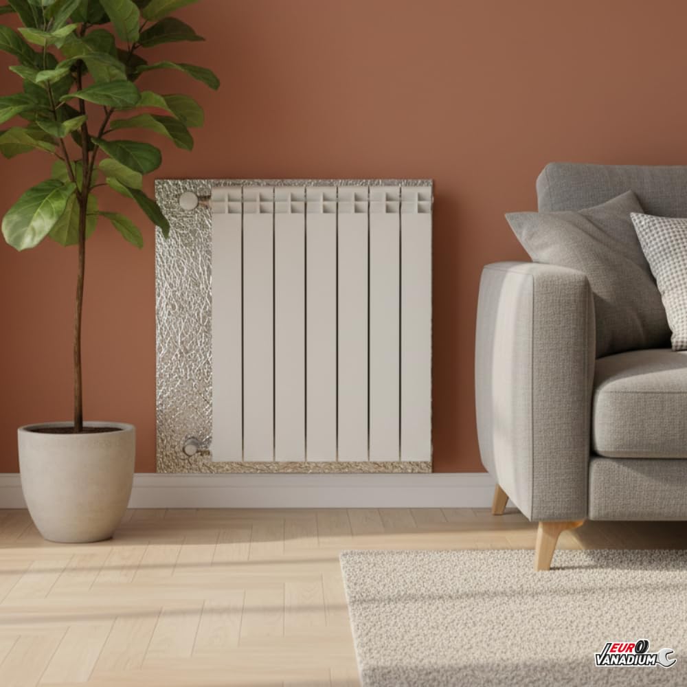 Aislante Térmico para Radiador Económico 5 m x 60 cm, Fabricado en Francia, Film Aluminizado de Burbujas de Doble Cara, 3 mm de Grosor, Aislamiento Calefacción Reflector