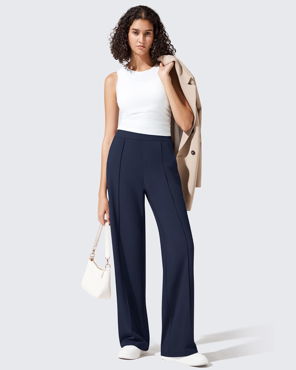 G4Free ShiftReady Women's Yoga Dress Pants with Pockets Wide Leg Work Pants High Waisted Dressy Casual Trousers - Image 6