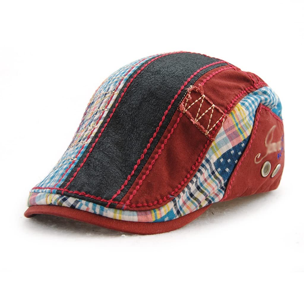 Béret visor de loisirs rouge : l'accessoire en coton coloré pour le printemps