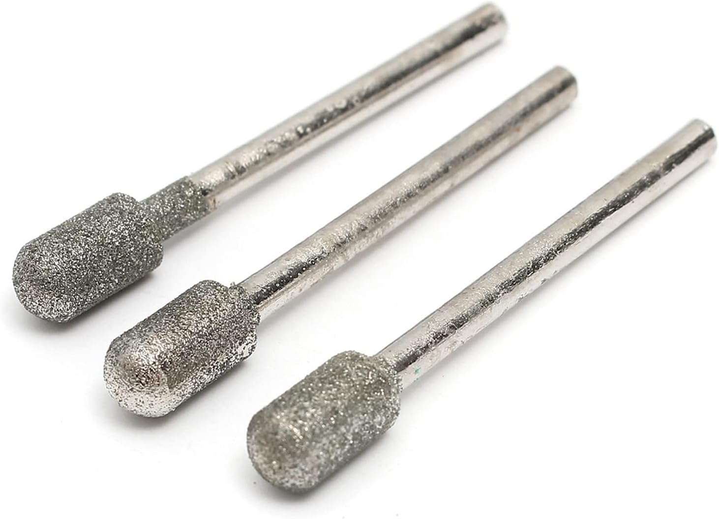 Diamond Coated Grinding Burrs Sets Diamond Grinding Head,20Pcs/Set 3MM Emery Grinding Head Cone-Shape Electric Grinding Wheel Diamond Abrasive Tools for Granite Mounted Stone Glass