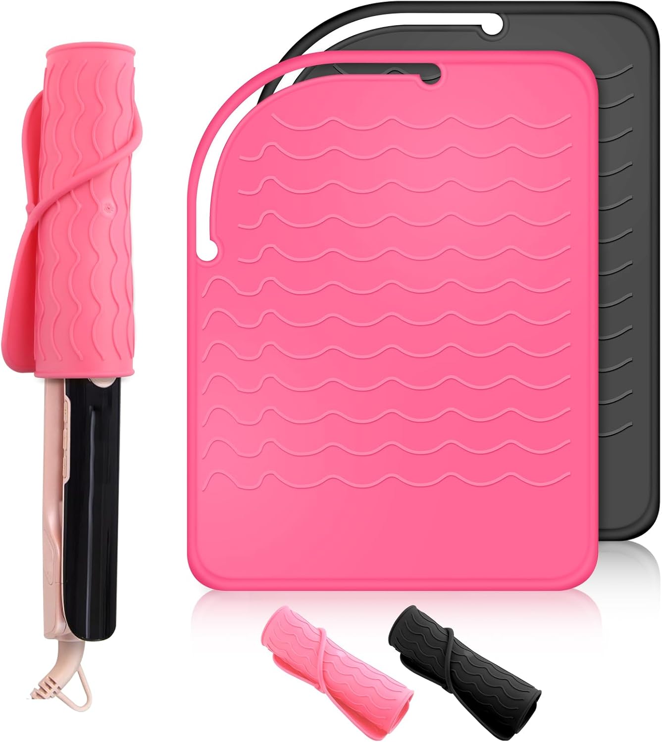 2 Pcs Heat Mat for Hair Straighteners, Hair Straightener Mat Heat