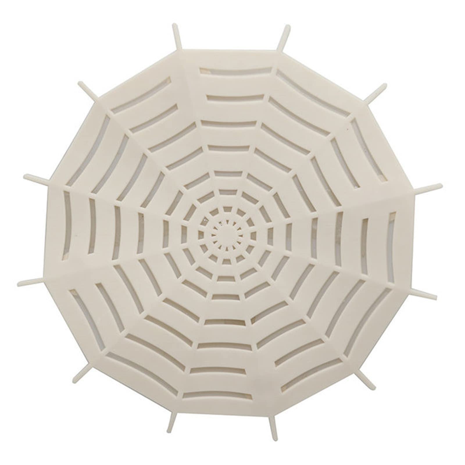 Floor Drain,Shower Drain Cover,Sink Strainer,1 Pcs Shower Drain Cover Creative Spider Web Drain Rubber Circle Silicone Plug Shower Bathtub Bathroom Drain Sink Basin Stopper (Color : Beige, Size : 1