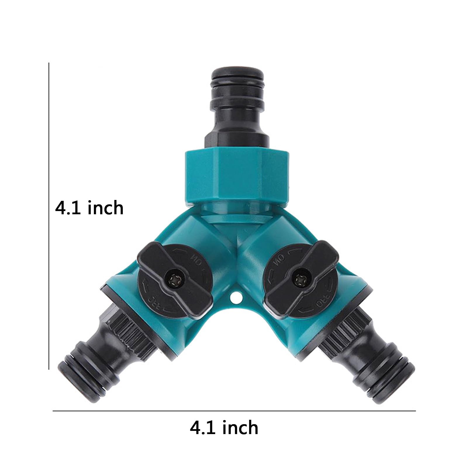 YUANBAO Garden Hose Splitter 2 Way, Y Water Tap Splitter with Individual ON-Off Valves, 3 Way Hose Connector, PTFE Tape - Image 2