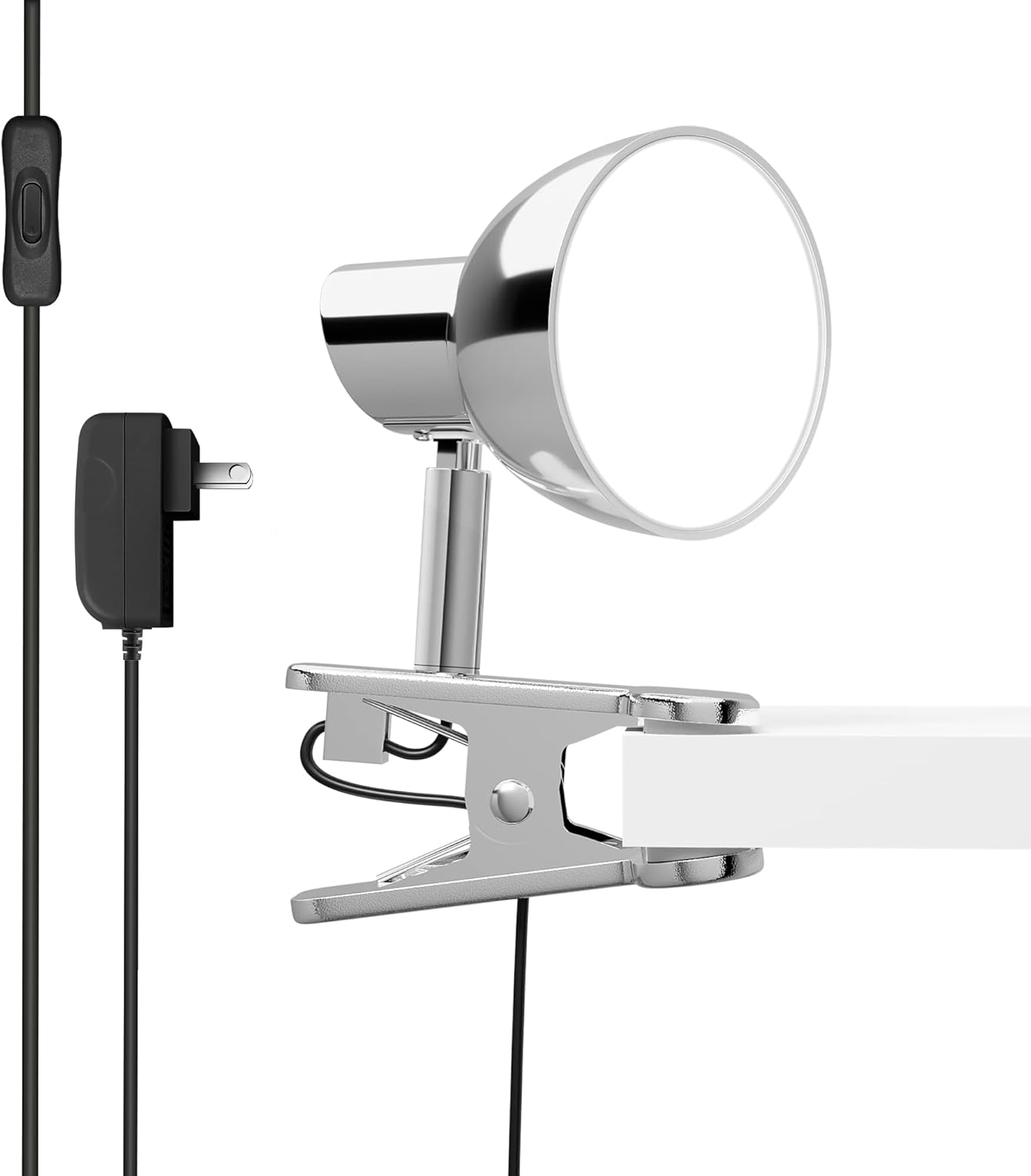 TOPMB LED Clamp Light,5W Super Bright Desk Lamp, 330° Rotation Small