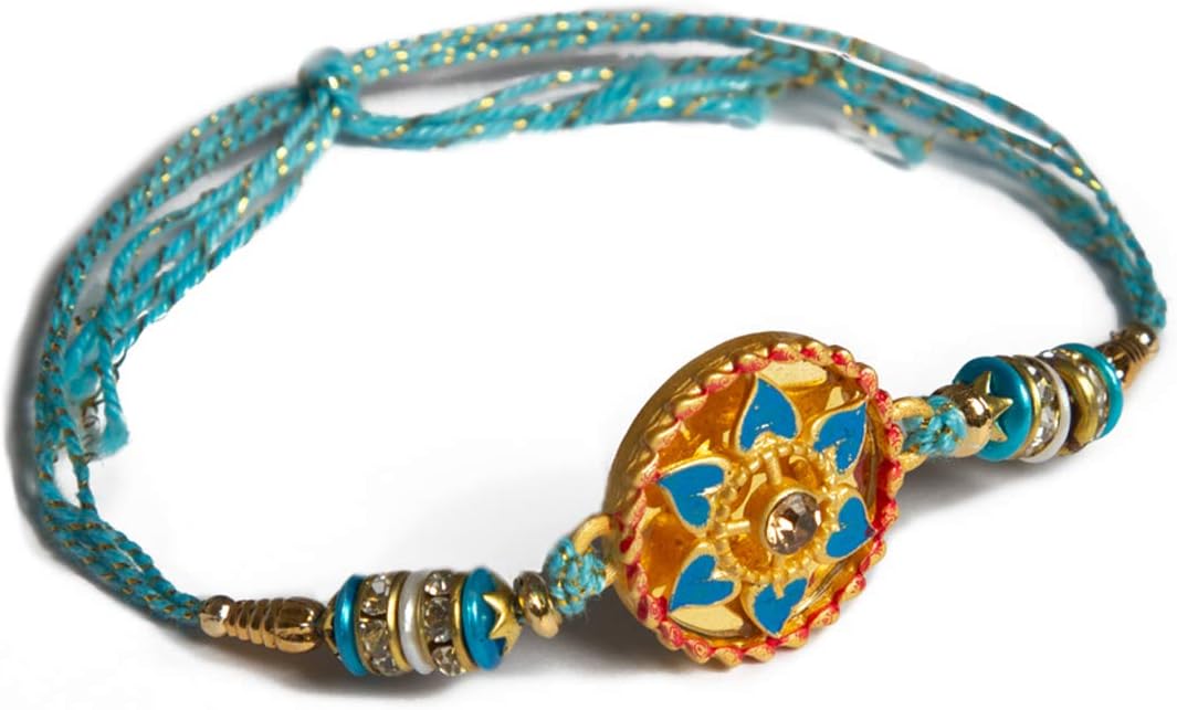 The Great Indian BazaarRakhi For Brother Set of 2 With Greeting Card, Beautiful Designer Raksha Bandhan Rakhi Gift Set For Brother Bhaiya Bhai Bro, Traditional Indian Style Rakshbandhan Rakhi Gifts For Brother
