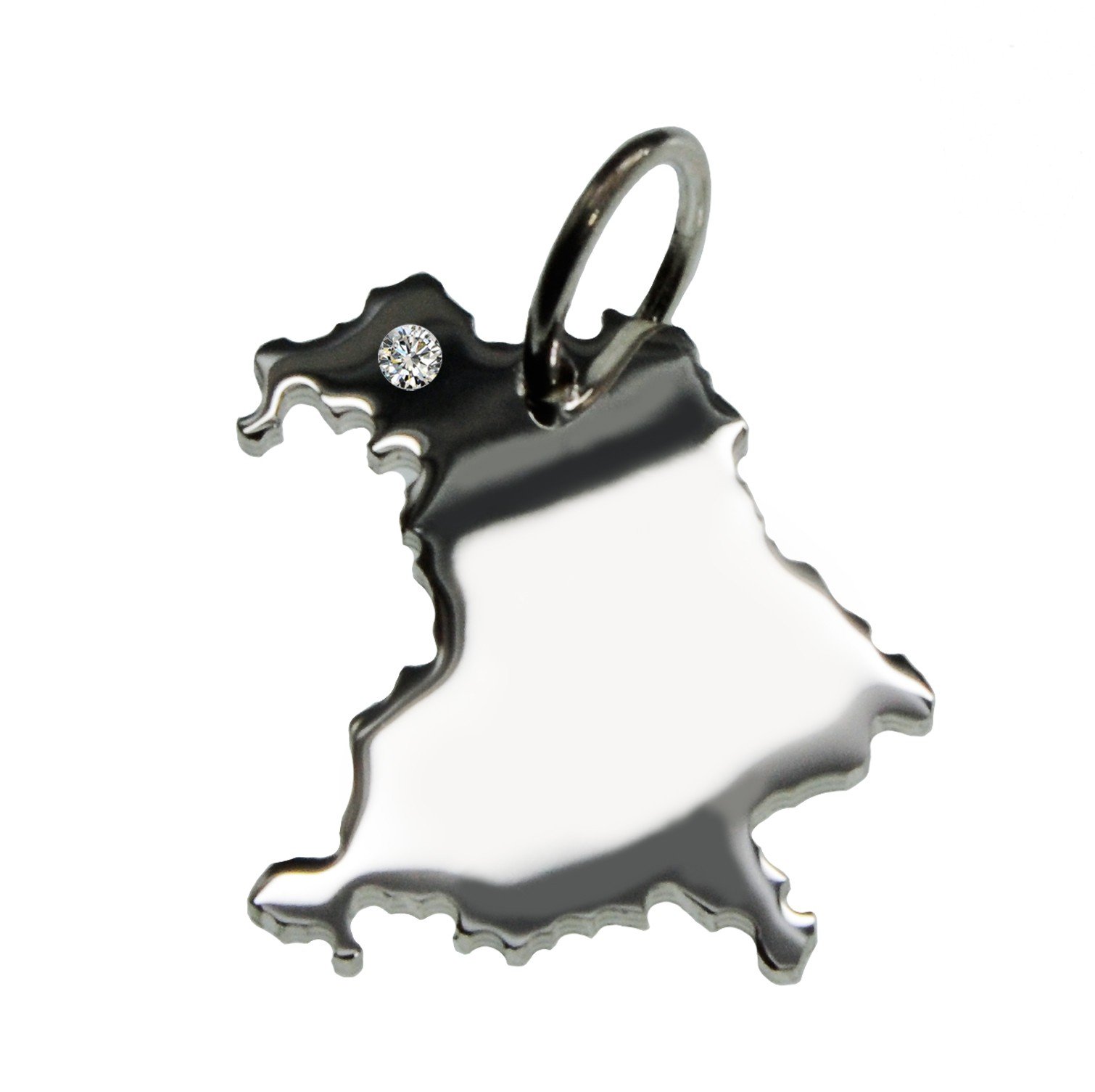 0, Bavaria Wunschort 015ct Your Trailer in A Brilliant Silver 925