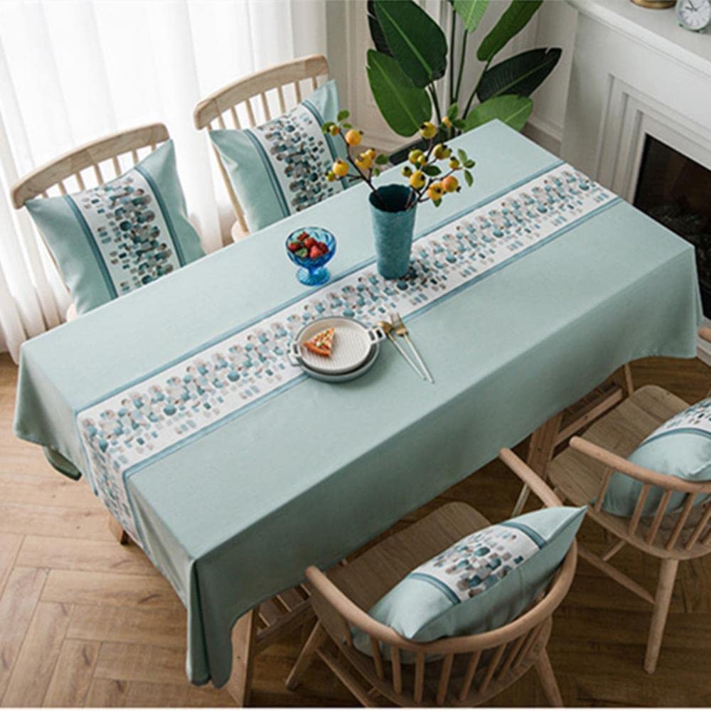 Fiore del ricamo Tovaglia di lino Decorativa Con Nappa Impermeabile Oilproof Addensare Rettangolare Wedding Dining Tea Table Cloth