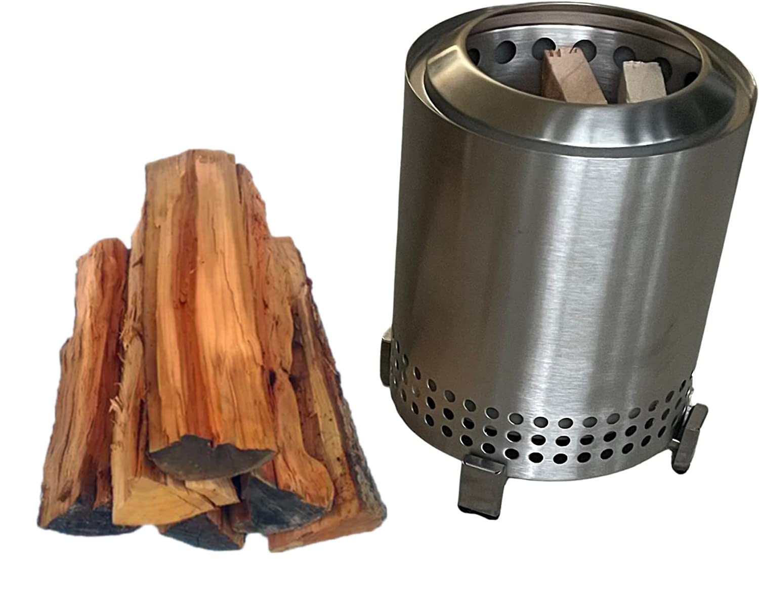 Legna da ardere, Accendi Fuoco, Legna da ardere, Legna da ardere, Mini Legna da ardere e accendifuoco - Sostenibile - Rovere essiccato in Forno Cherry Maple Walnut - Lunghezze 3,5-4"