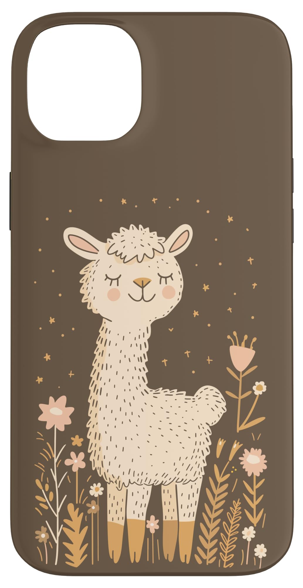 Llama Alpaca Lama Cute Flowers Adorable Baby Farm Animal Case for iPhone 14 Plus