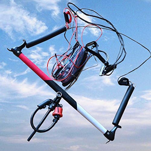 Kitesurfing snow carbon kite bar with 4pcs 500lbs dyneema line and leash