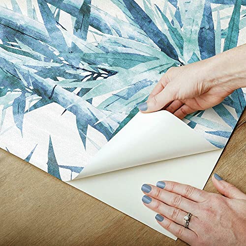 RoomMates RMK11368RL Blue Lucky Bamboo Peel and Stick Wallpaper - Image 4