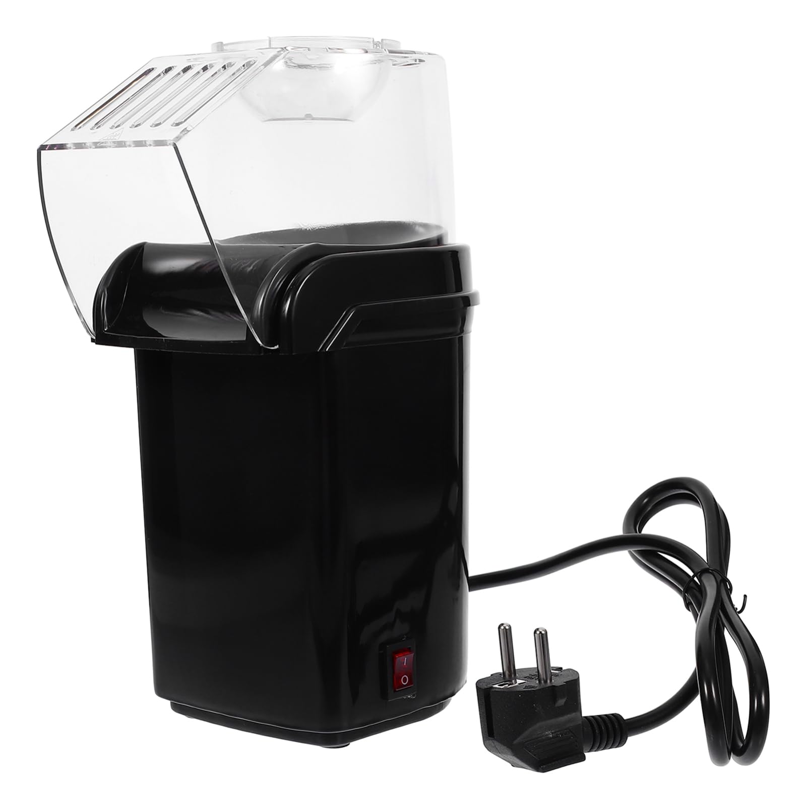 Máquina Eléctrica Automática de Palomitas de Maíz Mini Negra | Tecnología de Aire Caliente, Diseño Compacto Portátil, para Reuniones y Sesiones de Cine en Casa