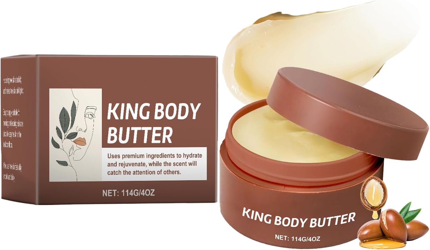 NALACALMoisturizing Body Butter, Organic Shea Butter for Very Dry Skin – Vegan Formula to Nourish, Condition, and Tone Skin, Cruelty-Free Natural Moisturizer for All Skin Types