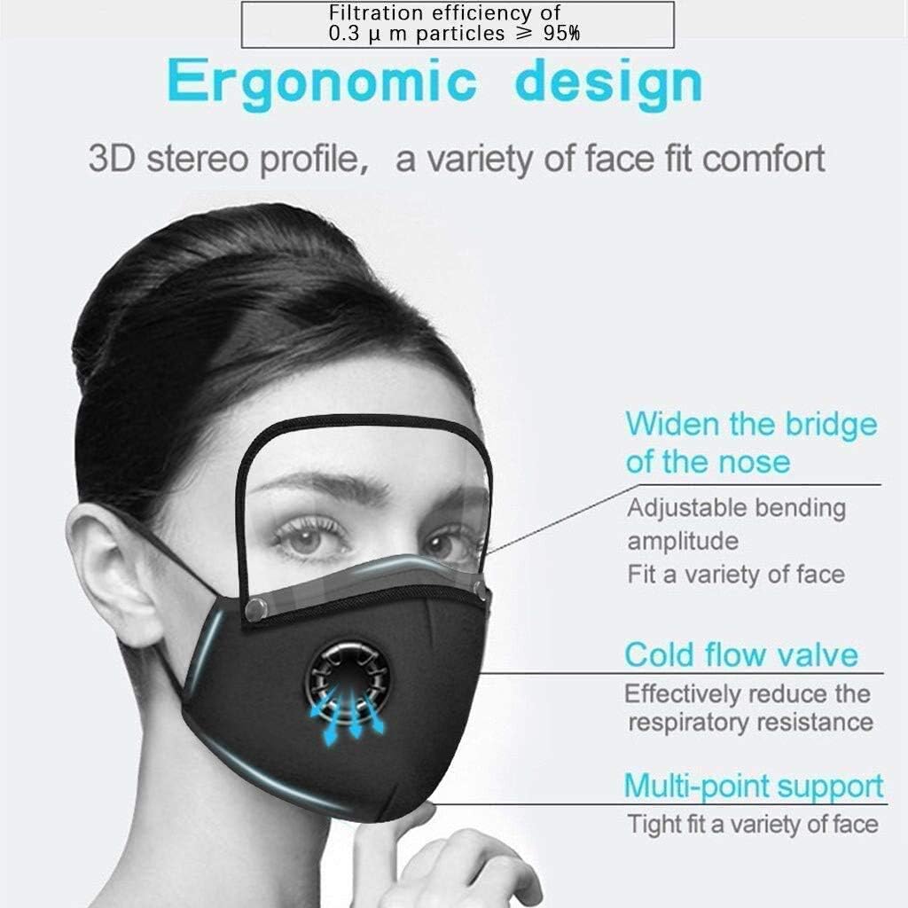 4 PCS Reusable Face Bandanas with Removable Eye Shield, Adjustable Cotton, Washable Reusable, Indoors Outdoors for Adults/Kids