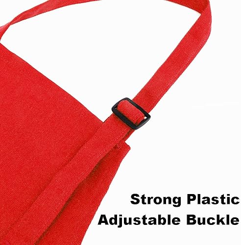 Miniatura 5 de TOPTIE Delantales para niños con bolsillo y correa ajustable, delantal para cocinar, hornear, pintar