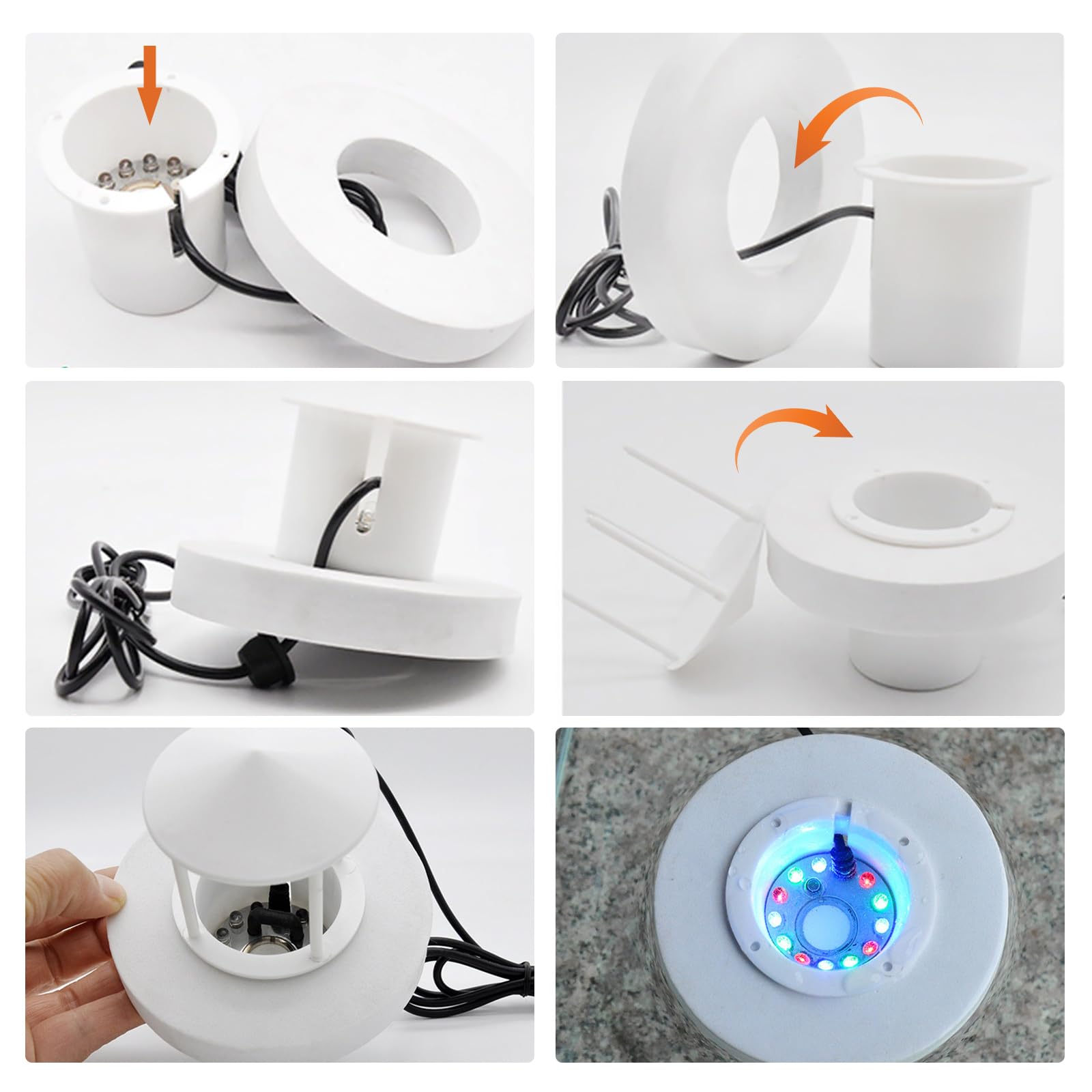 Nébuliseur Ultrasons 12 LED Halloween – Mini Machine à Brouillard Effet Fumée Effrayant