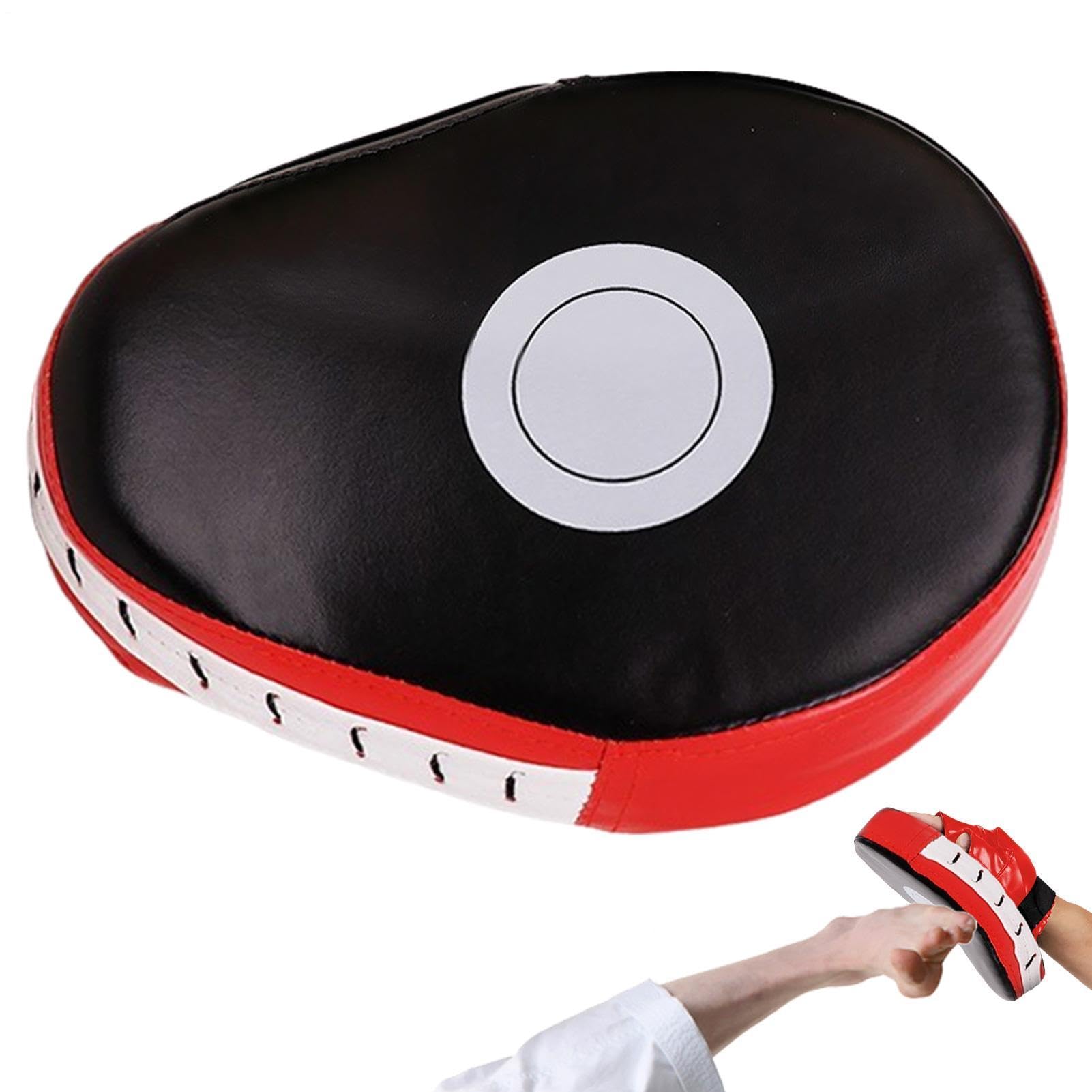 Punching Mitts, Boxing Pads Training, Curved Thickened MMA Pads Boxing Target, Boxing Focuss Pads Hook and Jab Mitts, Strike Pad Boxing Equipment Kick Shield Punching Mitts for Adults(Red)
