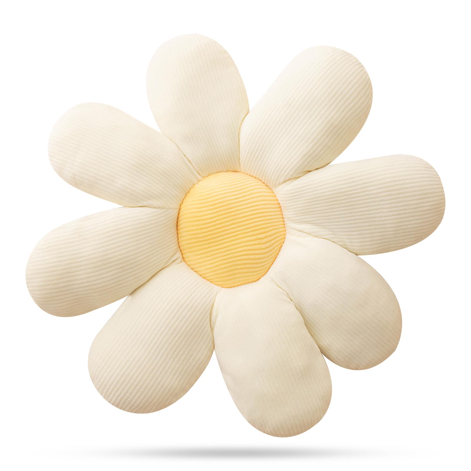 3 Cuscini Fiori Morbidi 40cm - Forma Margherita, Copertura Lavabile | Per Divano, Letto, Decorazione - Foto 12