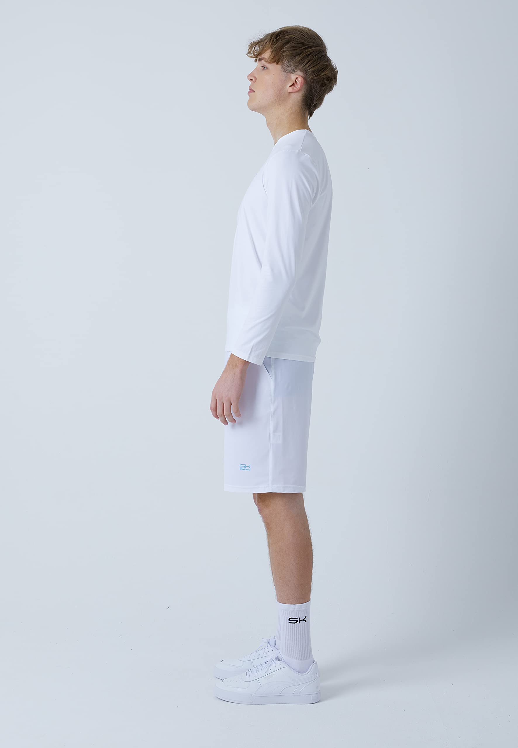 Sportkind Jungen & Herren Tennis, Padel, Fitness, Sport Longsleeve Shirt mit Rundhalsausschnitt, atmungsaktiv, UV-Schutz UPF 50+