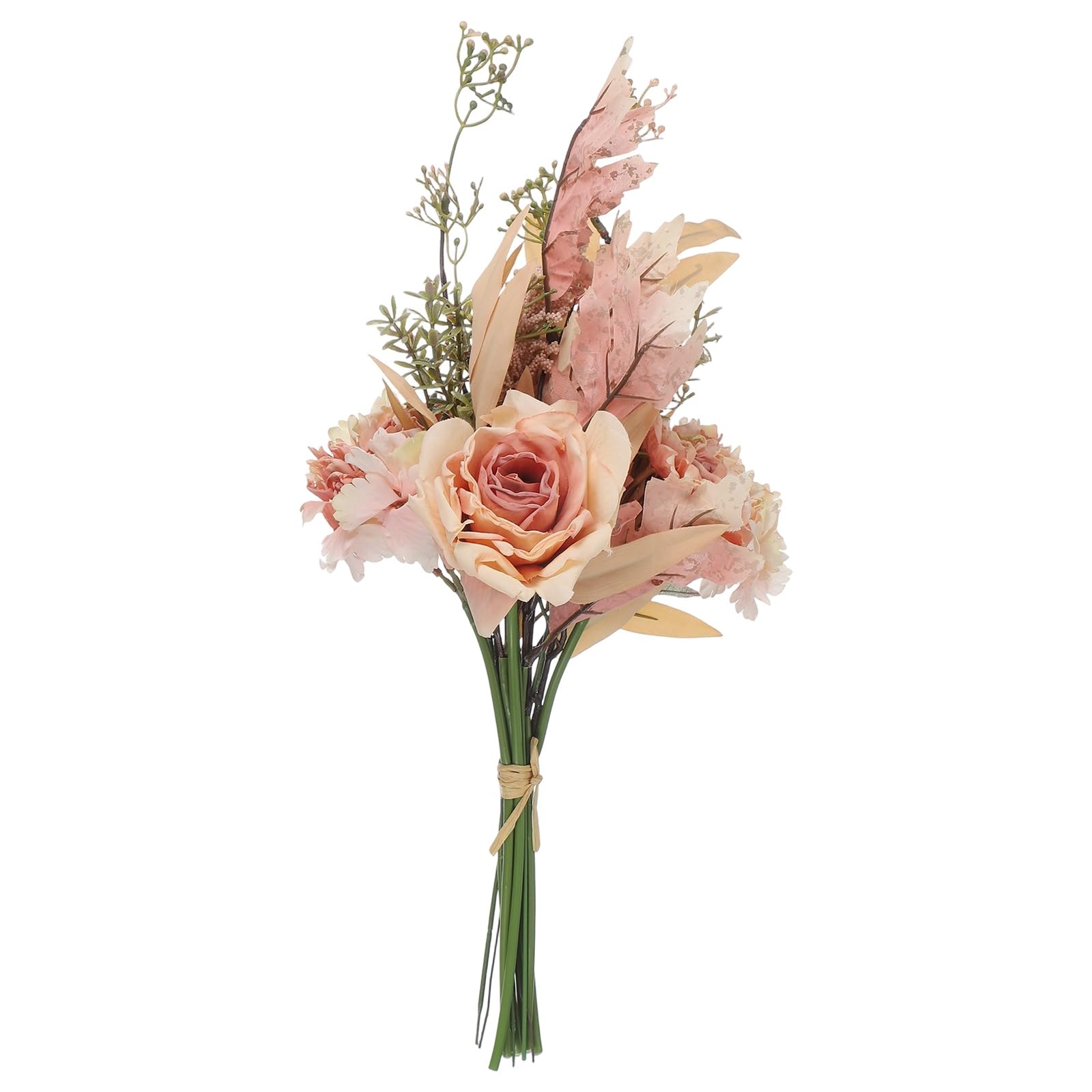Bouquet de fleurs artificielles rose champagne pour déco mariage et maison