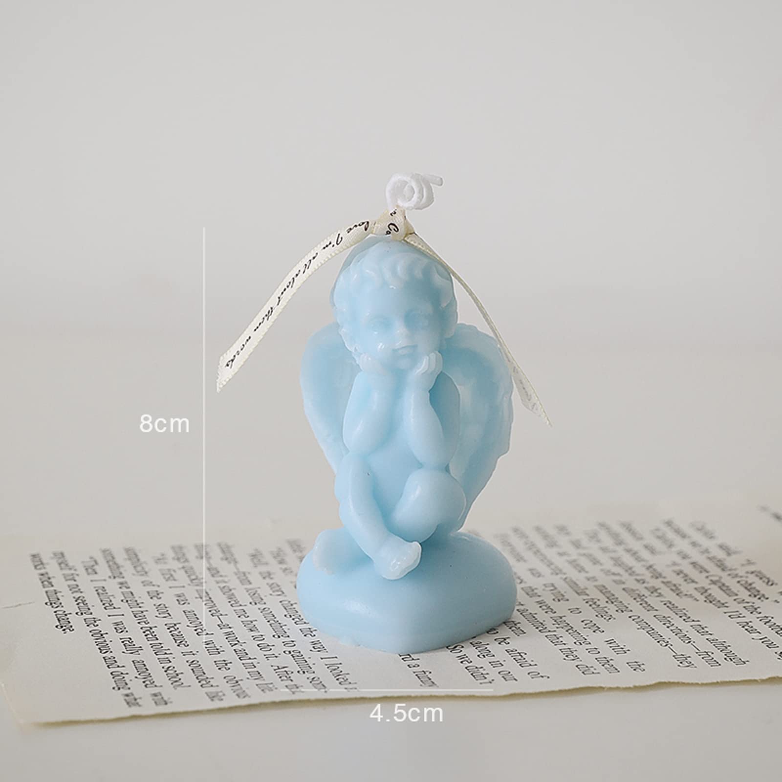 2 Candele Angeliche A Forma Di Angelo In Cera Di Soia – Profumate Fatte A Mano Per Decorazione, Meditazione E Sollievo Dallo Stress - 2