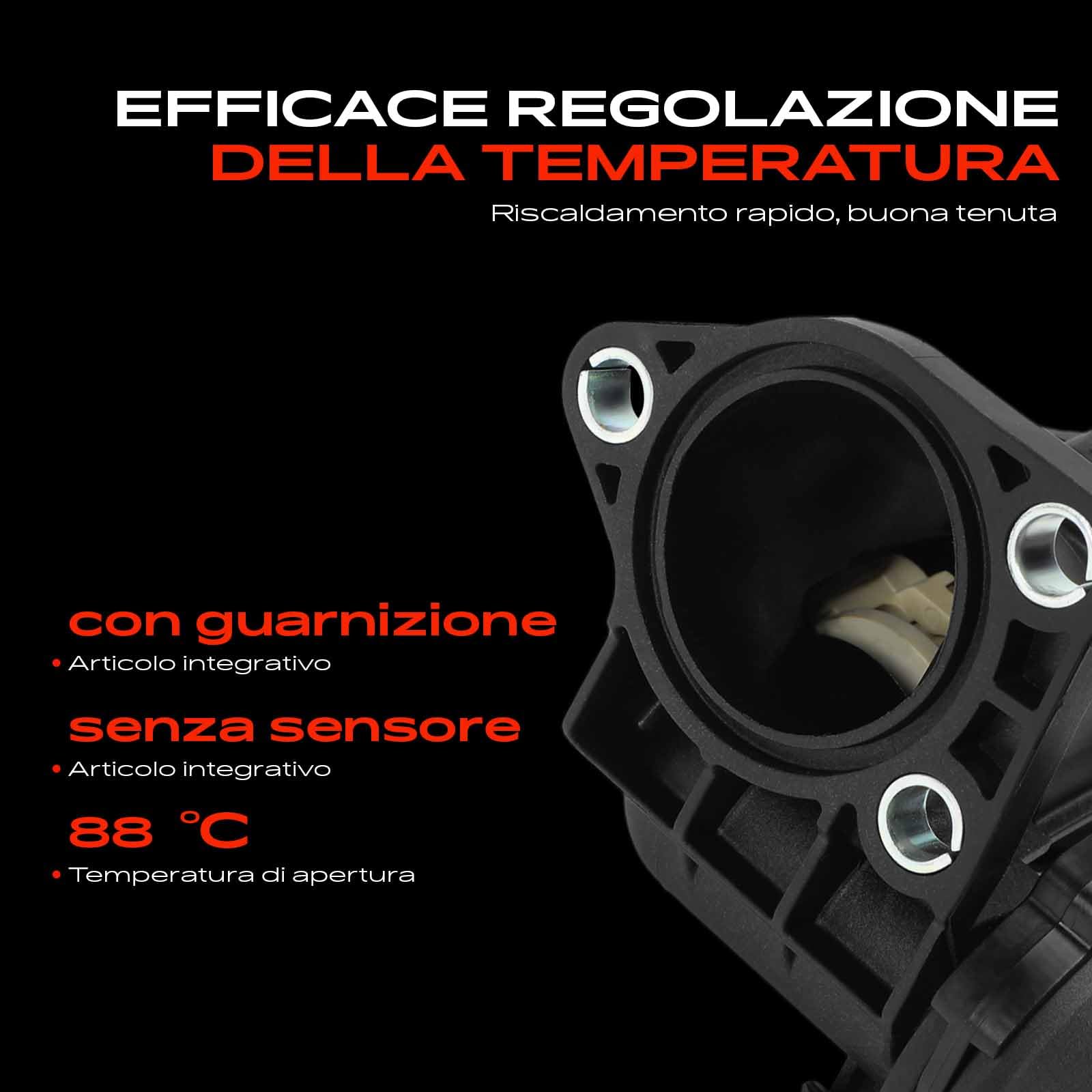 Frankberg Termostato liquido di raffreddamento diesel 04L121026P | Compatibile con: T.o.u.r.a.n 5T1, A1 Sportback 8XA 8XF, A3 Limousine 8VM 8VS, A3 8V1 8VK, Croce a T C11 D31