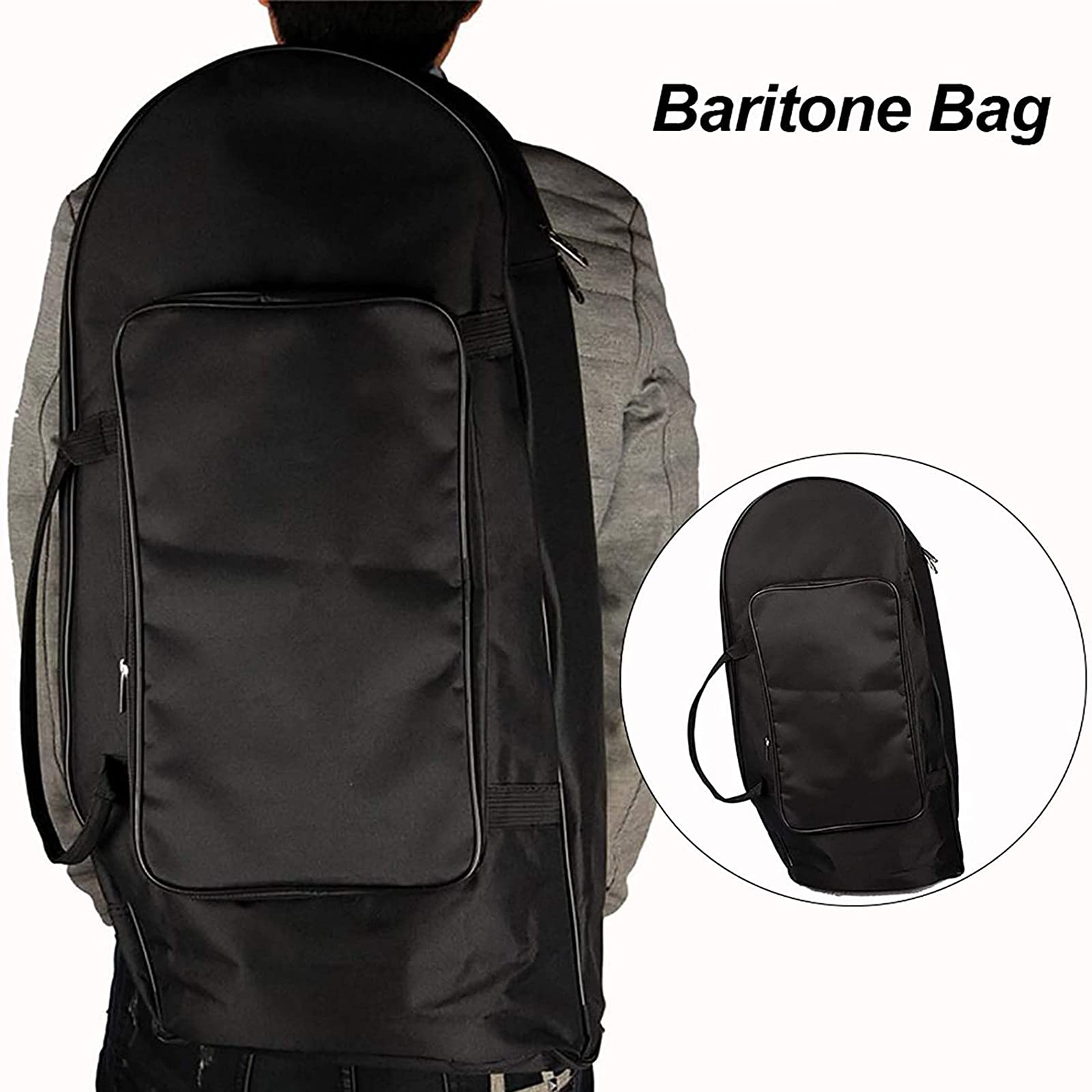 Housse de transport pour euphonium - Imperméable - Oxford - Design durable pour instruments de musique - Avec sac d'amortissement - Compatible avec le cor ténorhorn