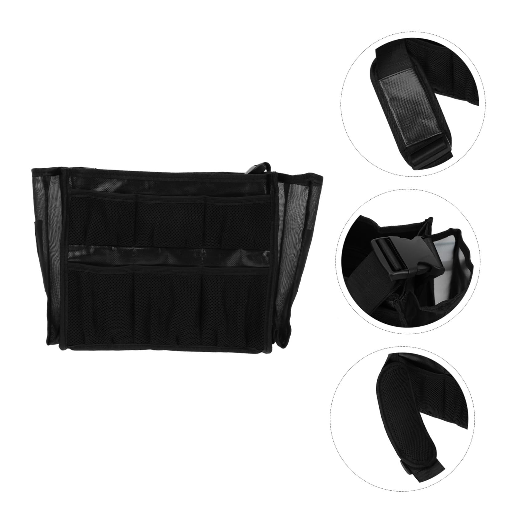 Professionelle Make Up Pinseltasche mit Großem Fassungsvermögen Schwarz