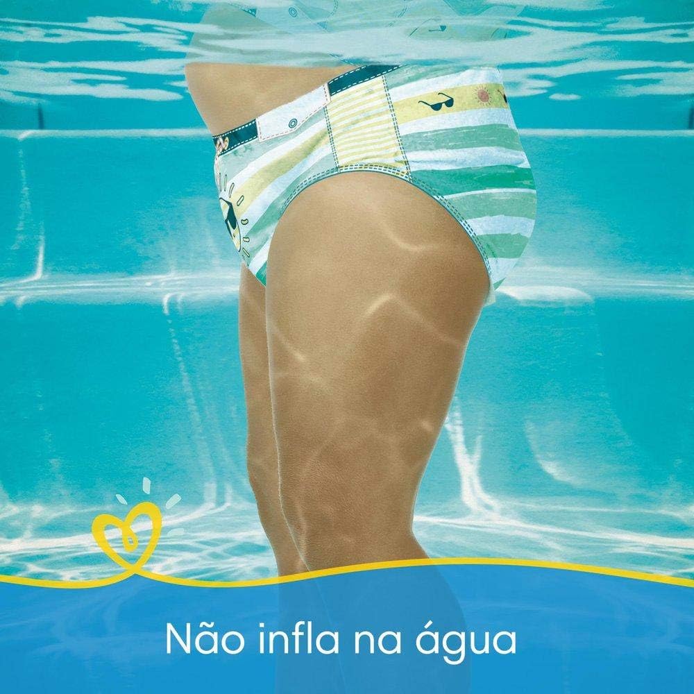 Fraldas Descartáveis Para Água Pampers Splashers Baby Shark G-XG 10 fraldas
