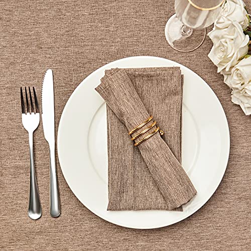 Mebakuk Cloth Napkins Set of 12, Premium 17 x 17 Inch Solid Washable Linen Style Napkins, Soft Table Napkin for Wedding Party Restaurant Dinner Parties