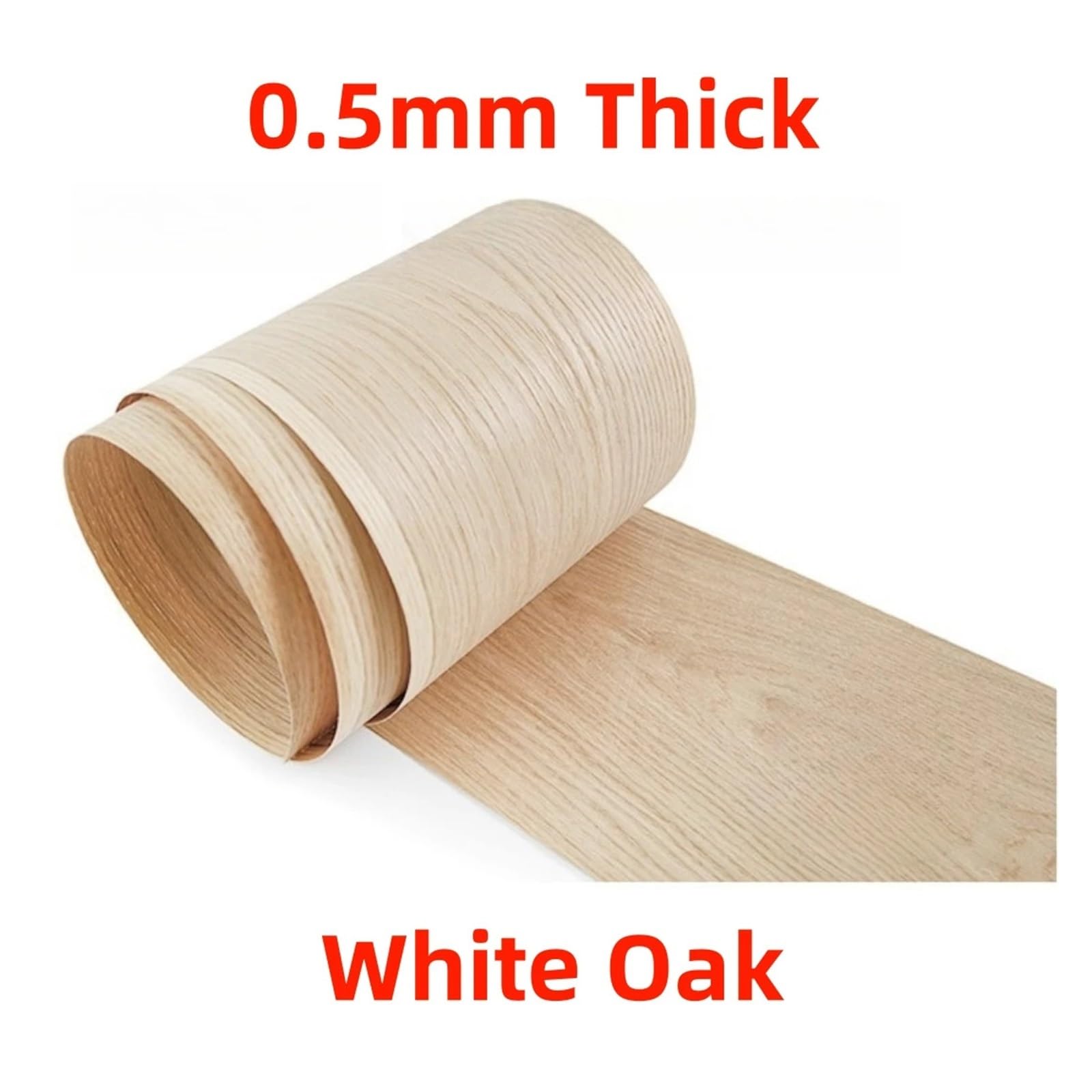 Canto flexible, Cinta Chapa Roble Blanco 0,5mm Pre-Pegado Termoadhesivo 1/2 Uds(White 2pcs)