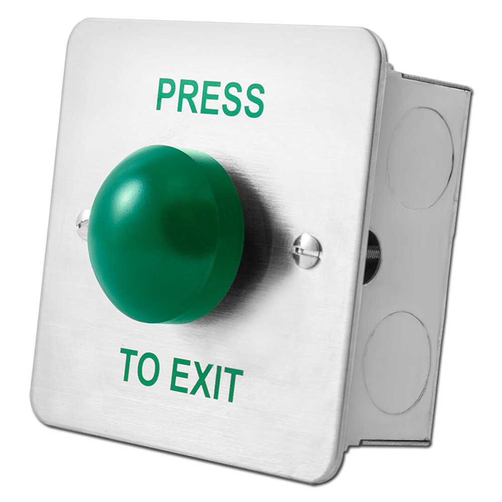 Asec Green Drb004/F/Pte Ss Dome Exit Button