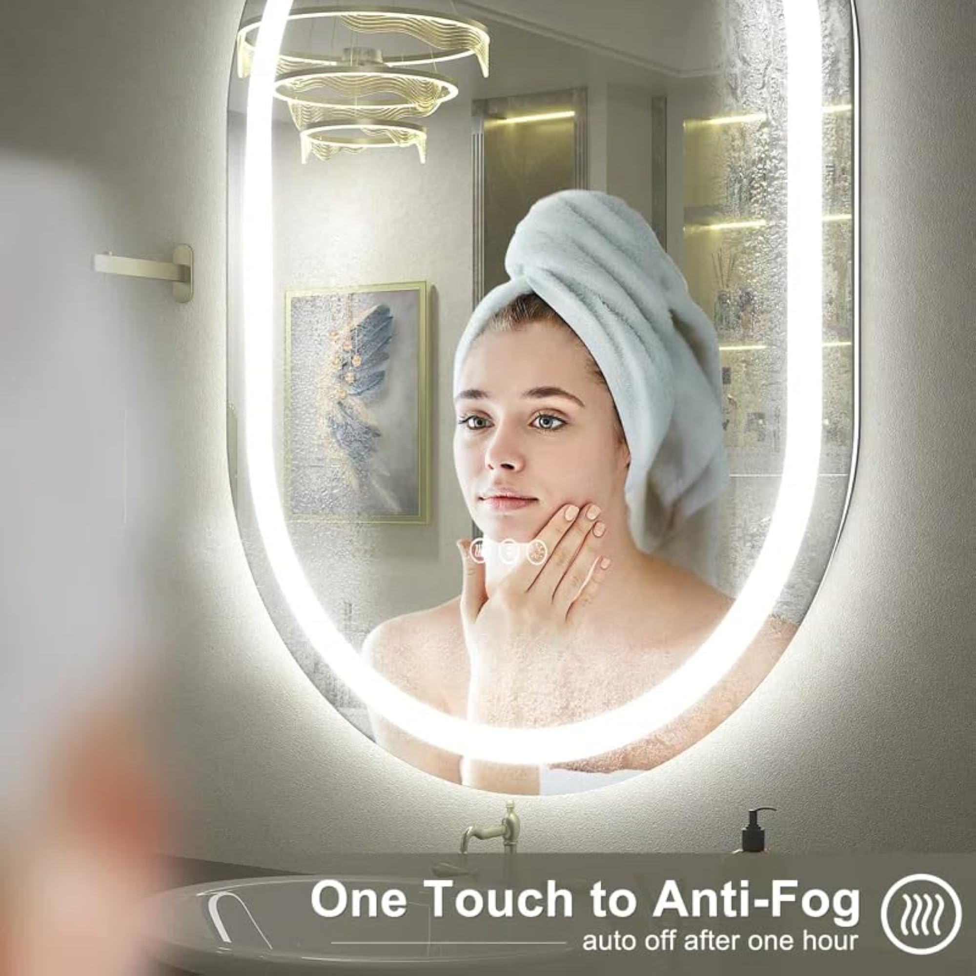 Dual Side LED Bathroom Vanity Mirror with Dimmable Lighting