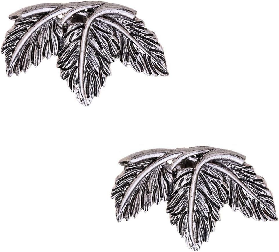 2 Pcs Shoes Dress Hat Accessories Fashion Vintage Shoe Clips Elegant Leaves Removable Shoe Charms
