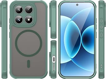 Compatible with Xiaomi 17 Case Cover,Compatible with MagSafe,Anti-Fall,Compatible with Xiaomi 17 5G 25113PN0EC Cell Protective Phone Case Green