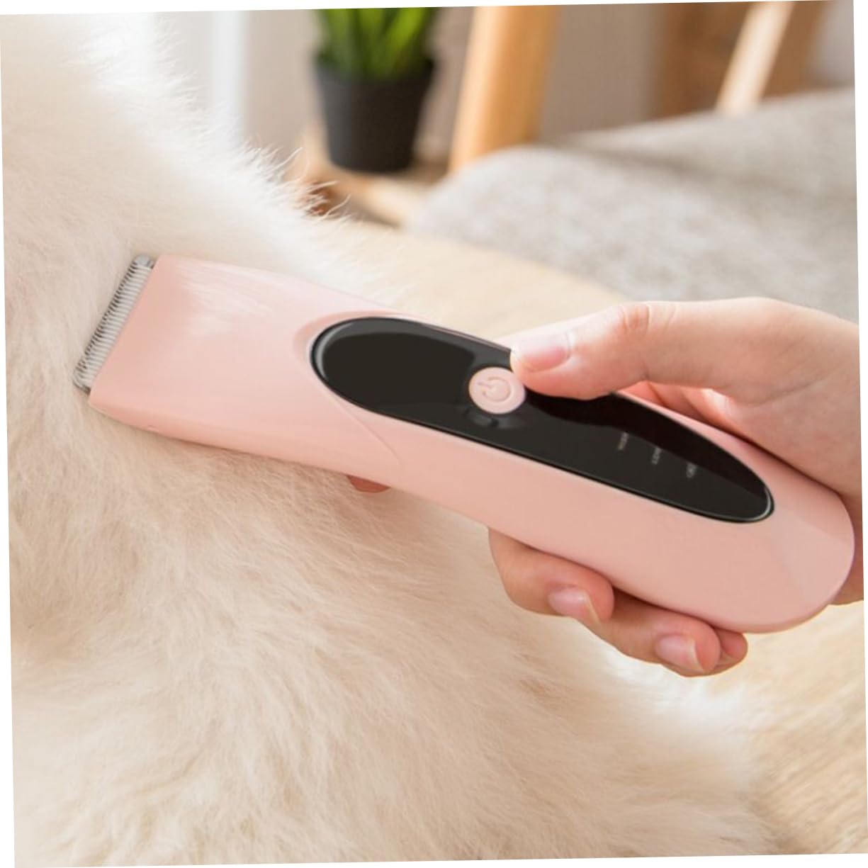 Hemoton Rechargeable Dog Grooming Kit Electric Pet Clipper with Quiet Motor Professional Hair Trimmer for Dogs Cats Includes Comb Attachments for All Hair Types