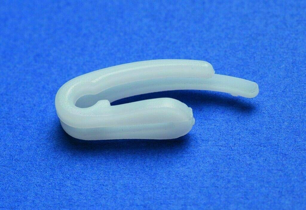 Gardinenhaken - Doppelt Länge 28mm für Faltenbänder, Faltenlegehaken, Überklipshaken, Gardinenzubehör - Farbe weiß, schwarz - 25, 50, 100, 200, 500, 1000 Stück (weiß, 500 Stück)