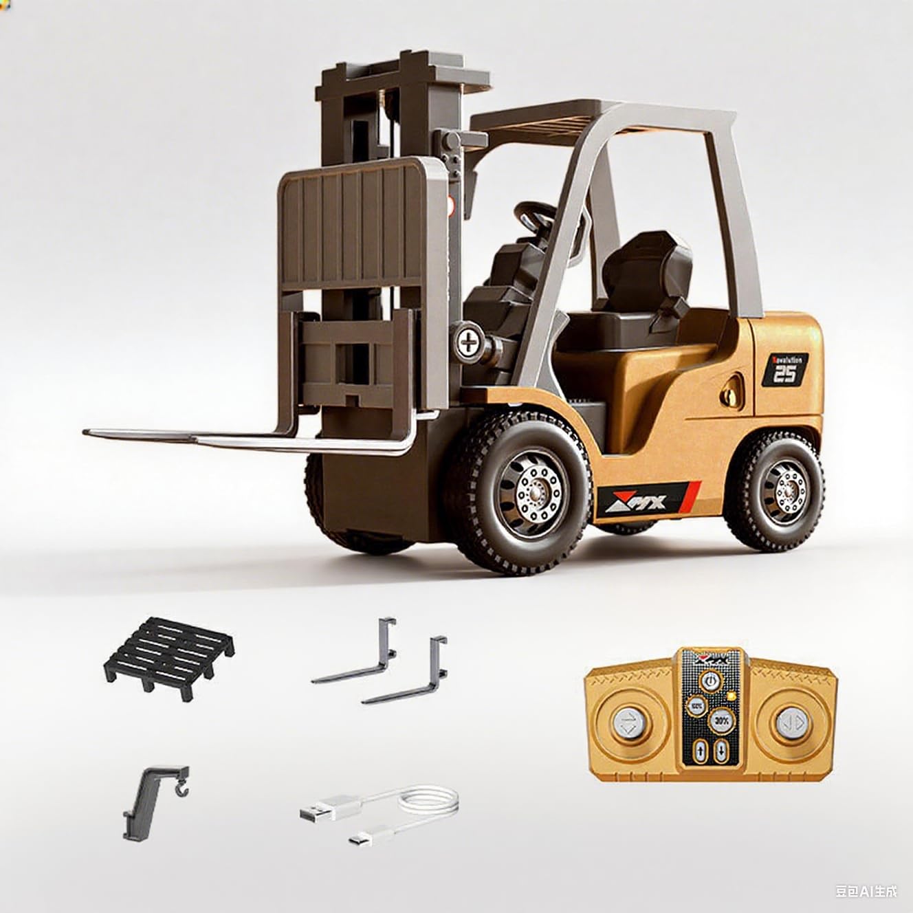 Amazon.co.jp: ミニ合金フォークリフト RCカー 1/64スケール 電動