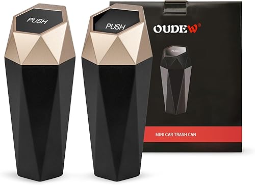 Cubo de basura para automóvil con tapa, nuevo diseño de diamante, a prueba de fugas, mini cubo de basura para automóvil, hogar, oficina, cocina,